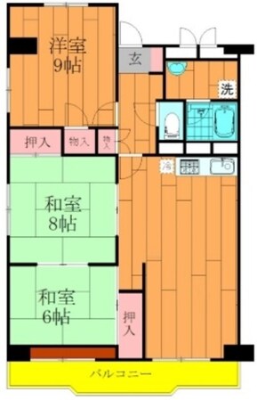 沼南エリカ 9号棟の物件間取画像